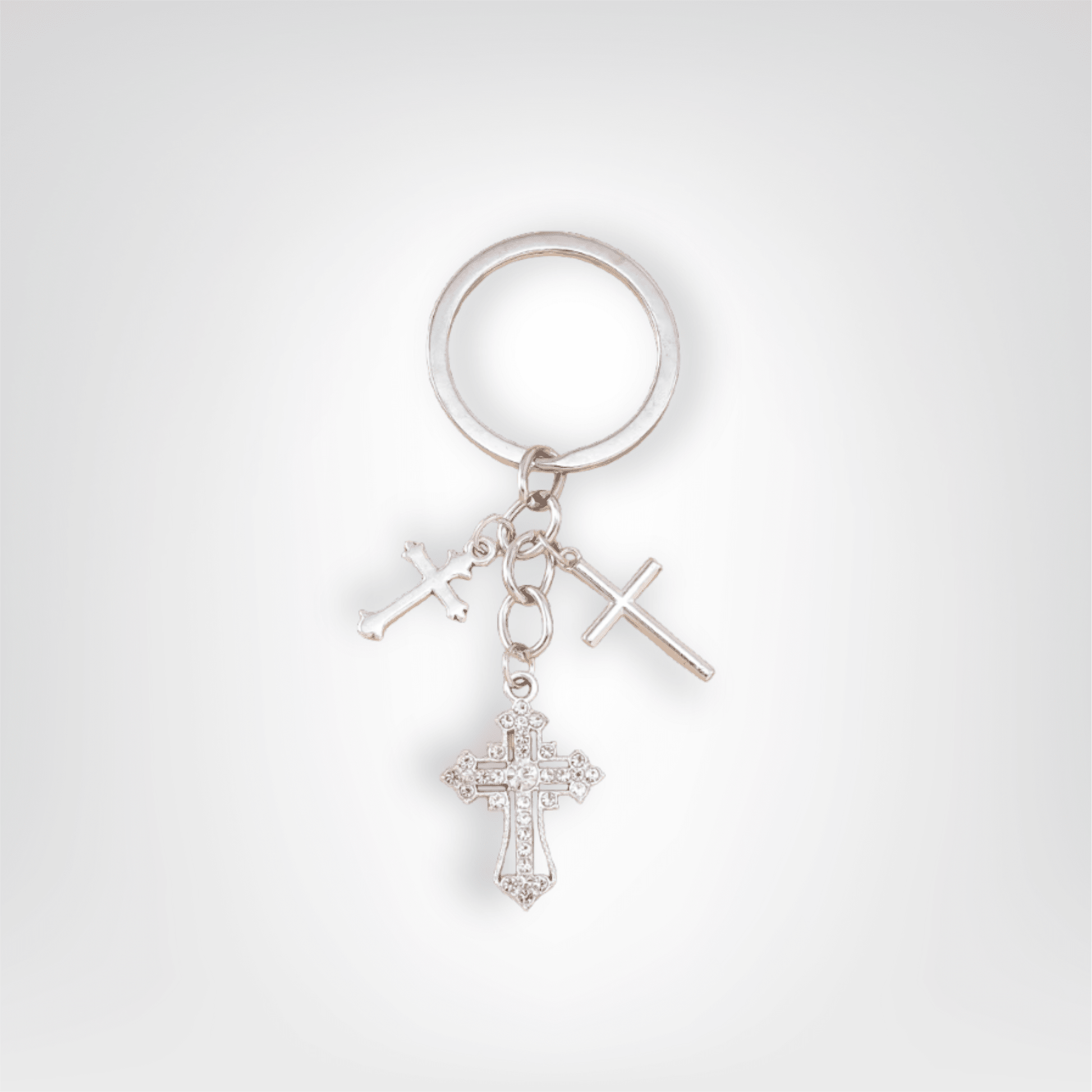 Porte - clé Perle <br> Trinité argentée - Argent