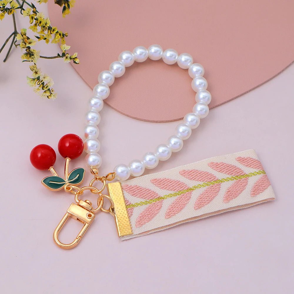 Porte - clés Bijou <br> La Cerise rose - Rose