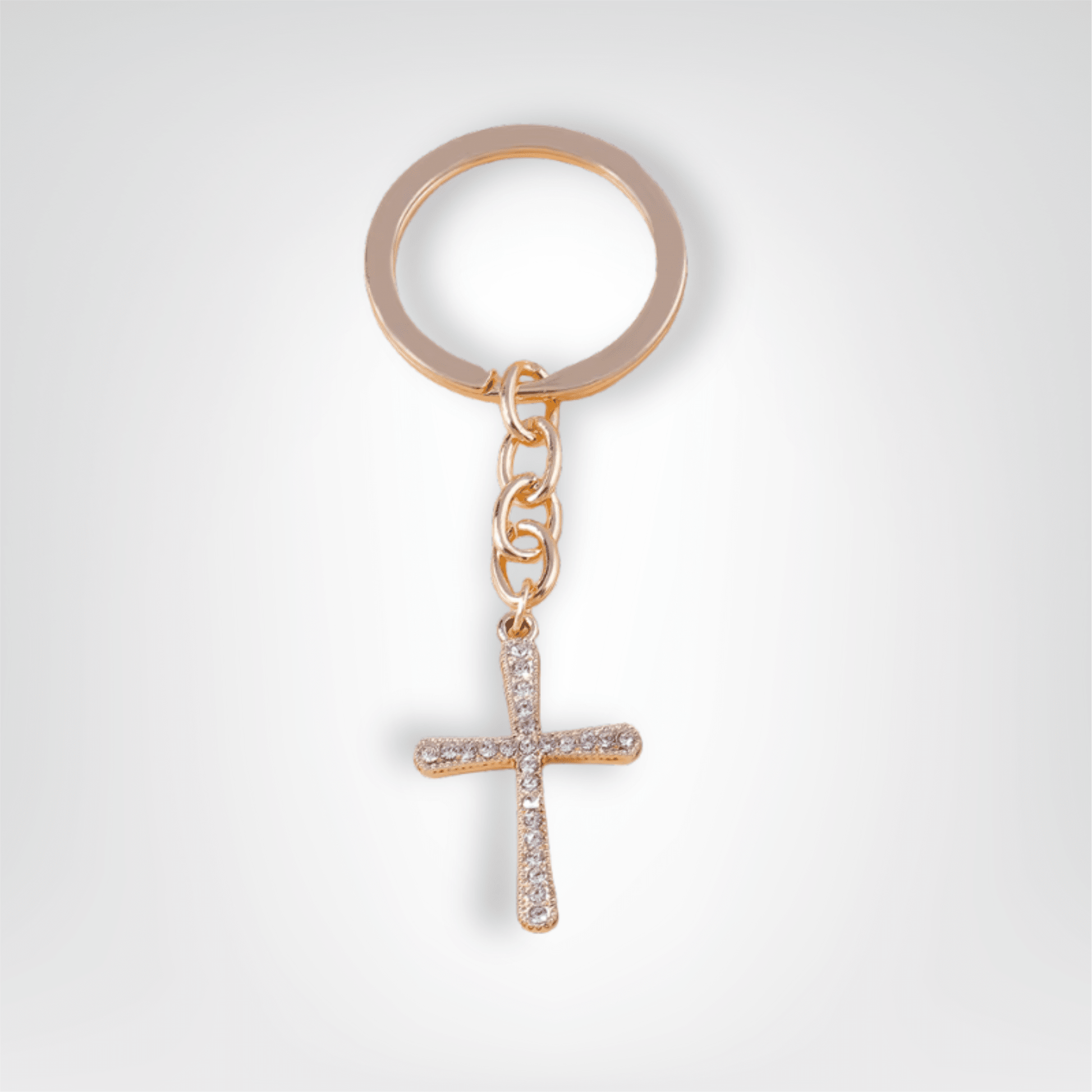 Porte - clés Bijou <br> La Croix argentée douce - Argent