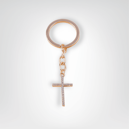 Porte - clés Bijou <br> La Croix latine dorée - Doré
