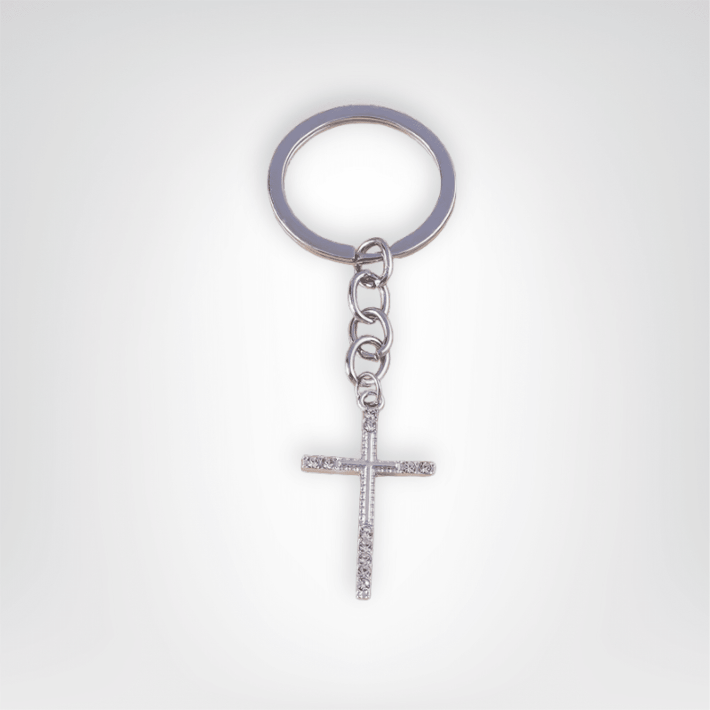 Porte - clés Bijou <br> La Croix Platine - Argent