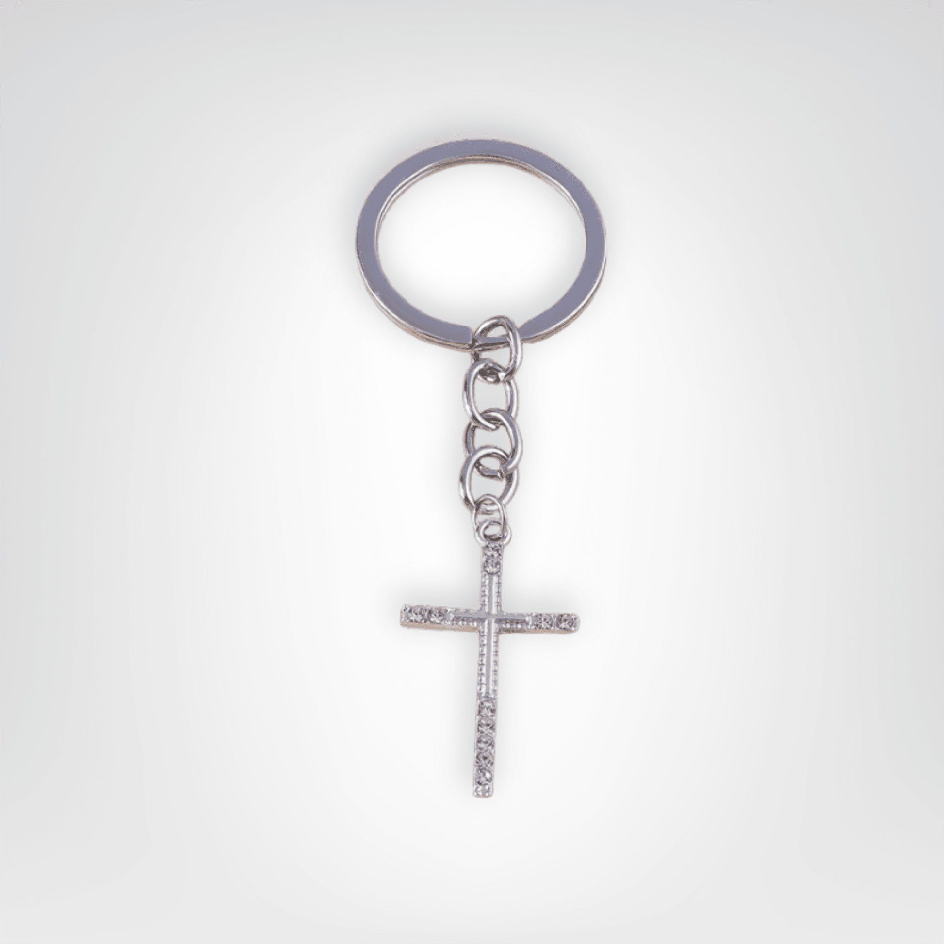 Porte - clés Bijou <br> La Croix Platine - Argent