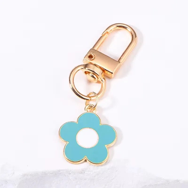 Porte - clés Bijou <br> La Fleur azur - Azur