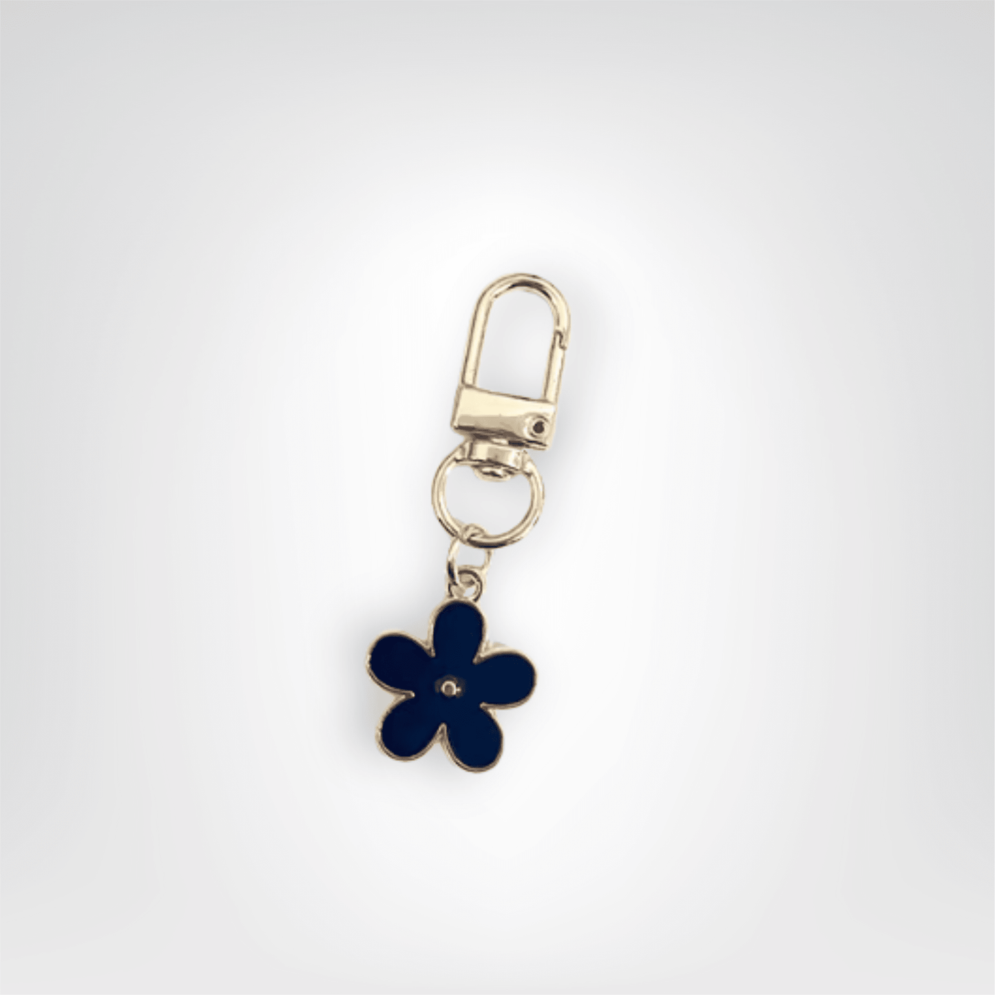 Porte - clés Bijou <br> La Fleur marine - Marine et doré