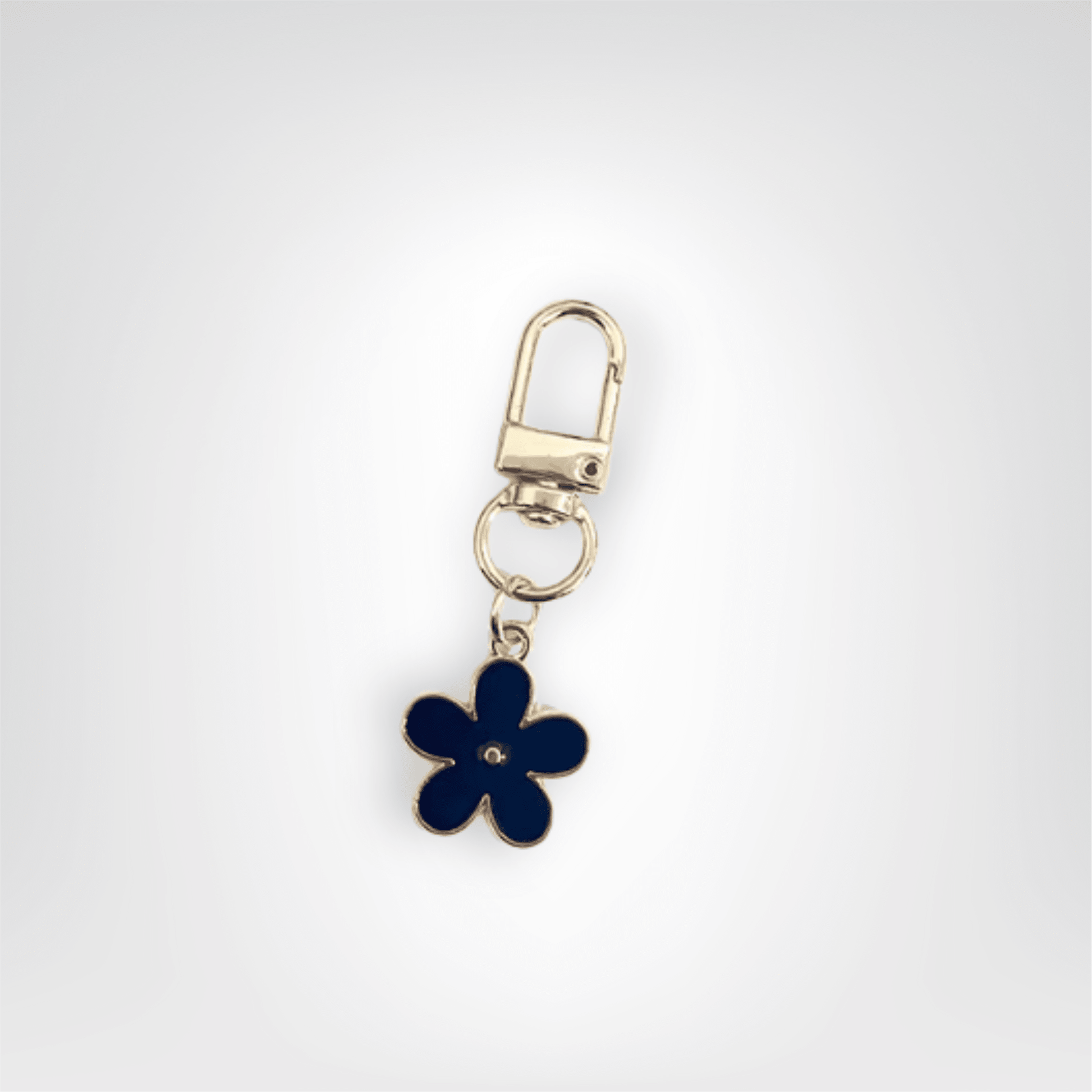 Porte - clés Bijou <br> La Fleur marine - Marine et doré