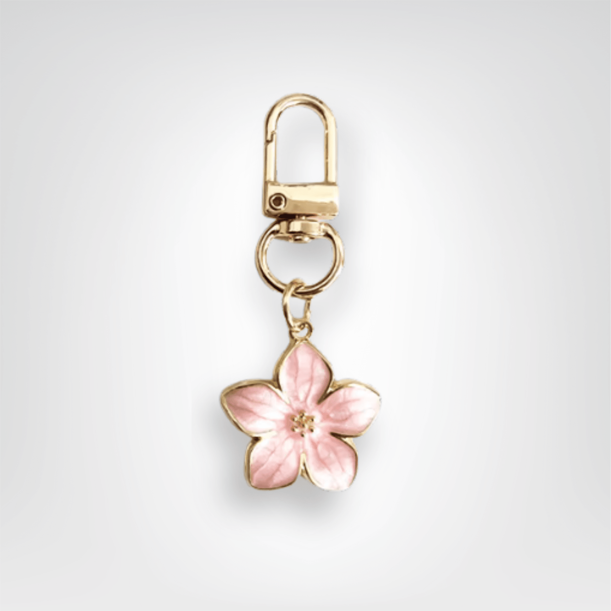 Porte - clés Bijou <br> La Petite Fleur Dorée Rose - Rose
