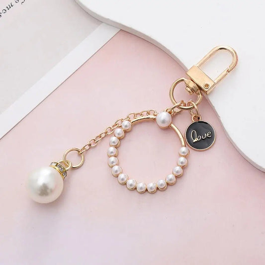 Porte - clés Bijou <br> Le Bracelet perlé Love - Perle