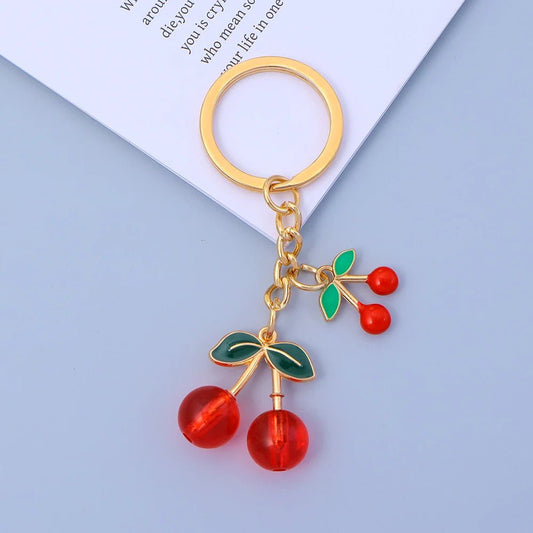 Porte - clés Bijou <br> Les Doubles Cerises - Orange