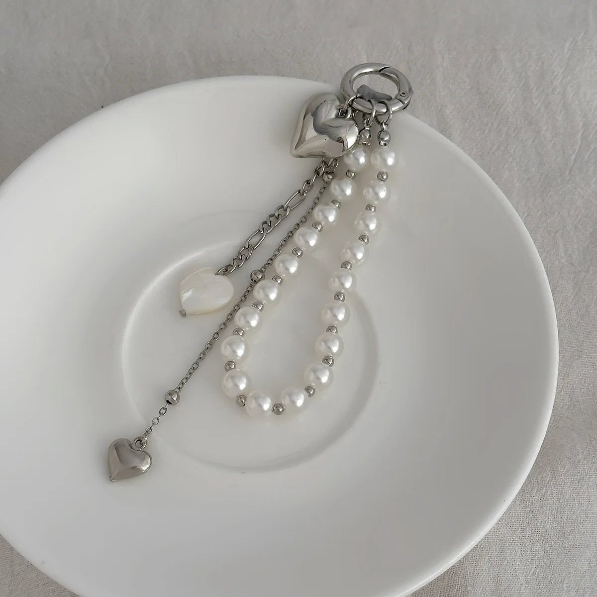 Porte - clés Bijou <br> Les Perles d’Amour - Argent