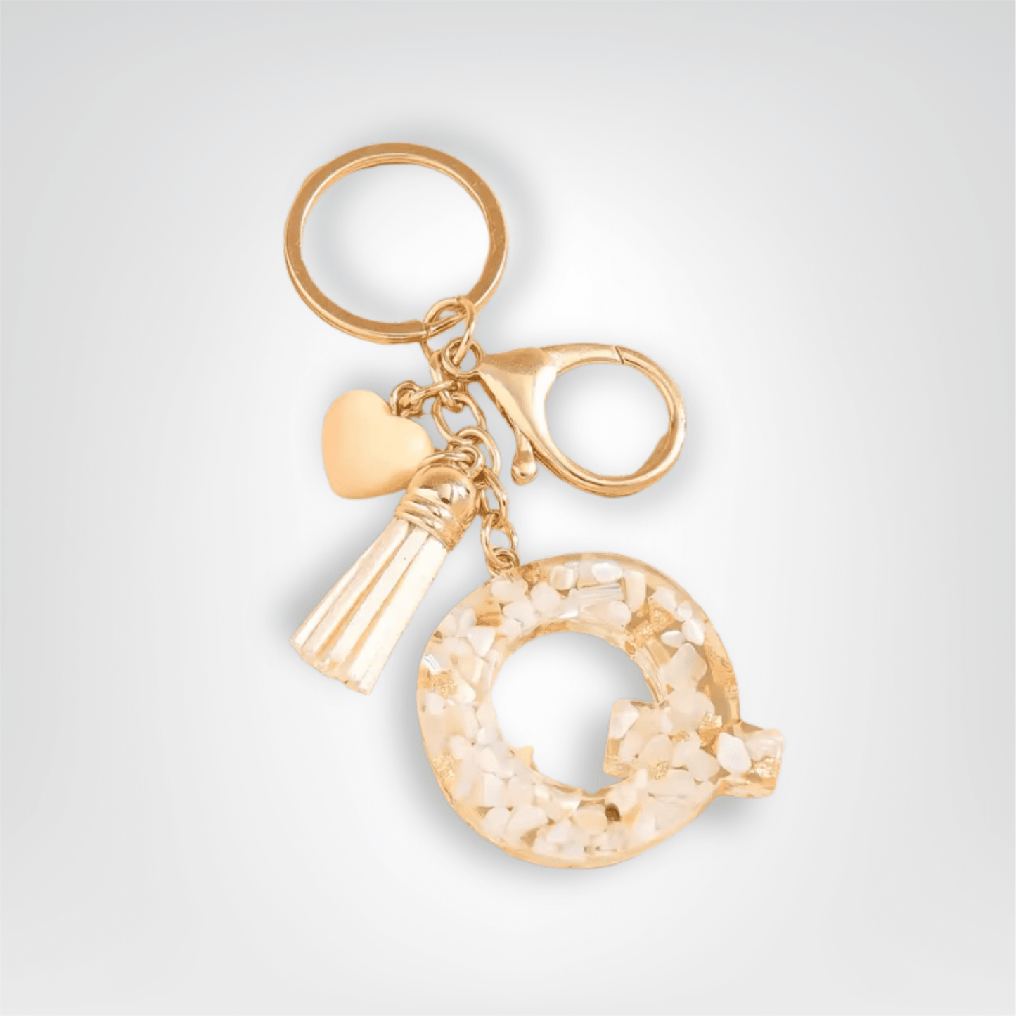 Porte - clés Bijou <br> Lettre Q Cristal Doré - Doré