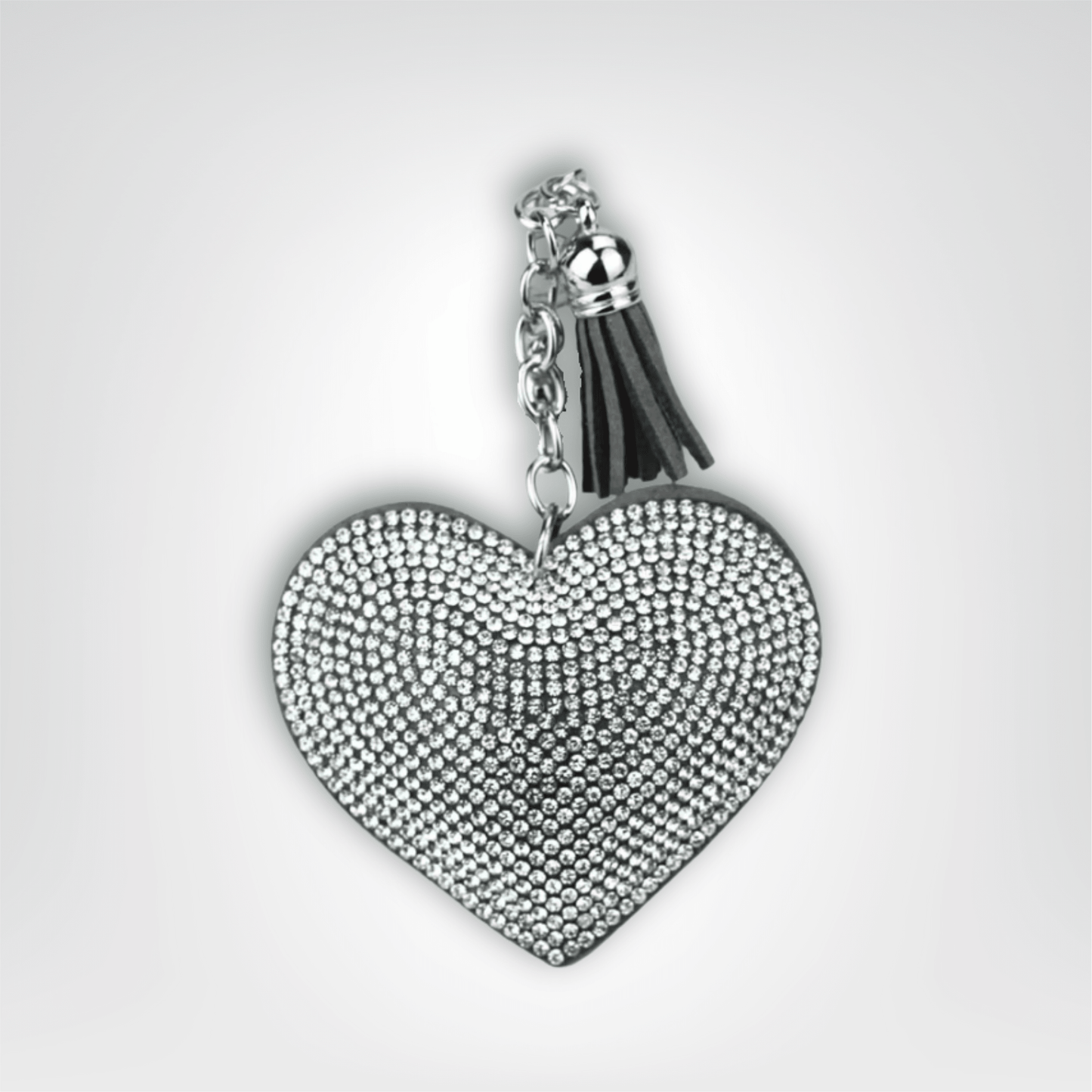Porte - clés Bijoux <br> Cœur Cristal Argenté - Cristal argenté