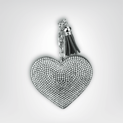 Porte - clés Bijoux <br> Cœur Cristal Argenté - Cristal argenté