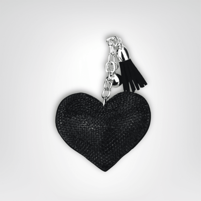 Porte - clés Bijoux <br> Cœur Noir Argenté - Noir argenté