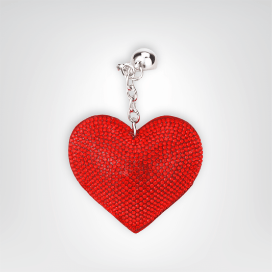 Porte - clés Bijoux <br> Cœur Rouge Argenté - Rouge argenté