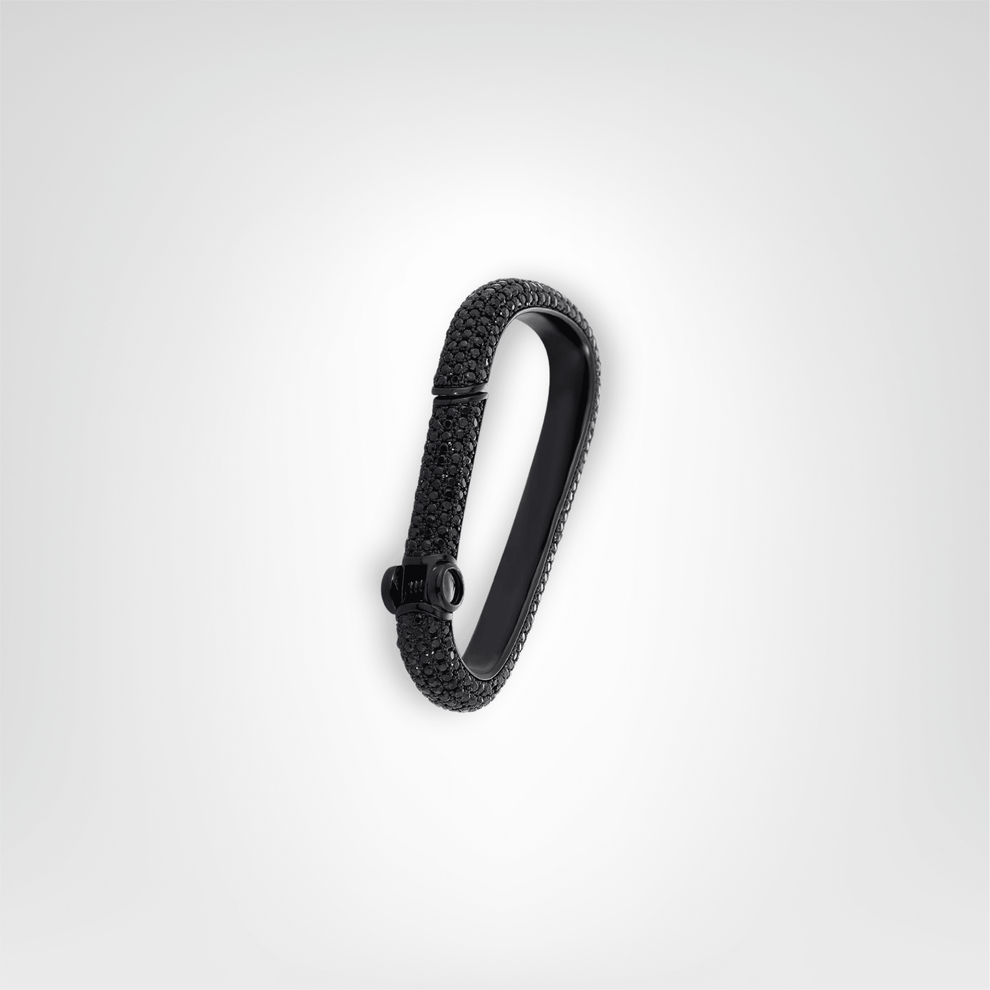 Porte - clés Bijoux <br> Le Mousqueton Grillz Noir - Noir argenté