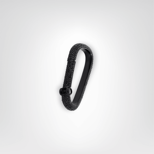 Porte - clés Bijoux <br> Le Mousqueton Grillz Noir - Noir argenté