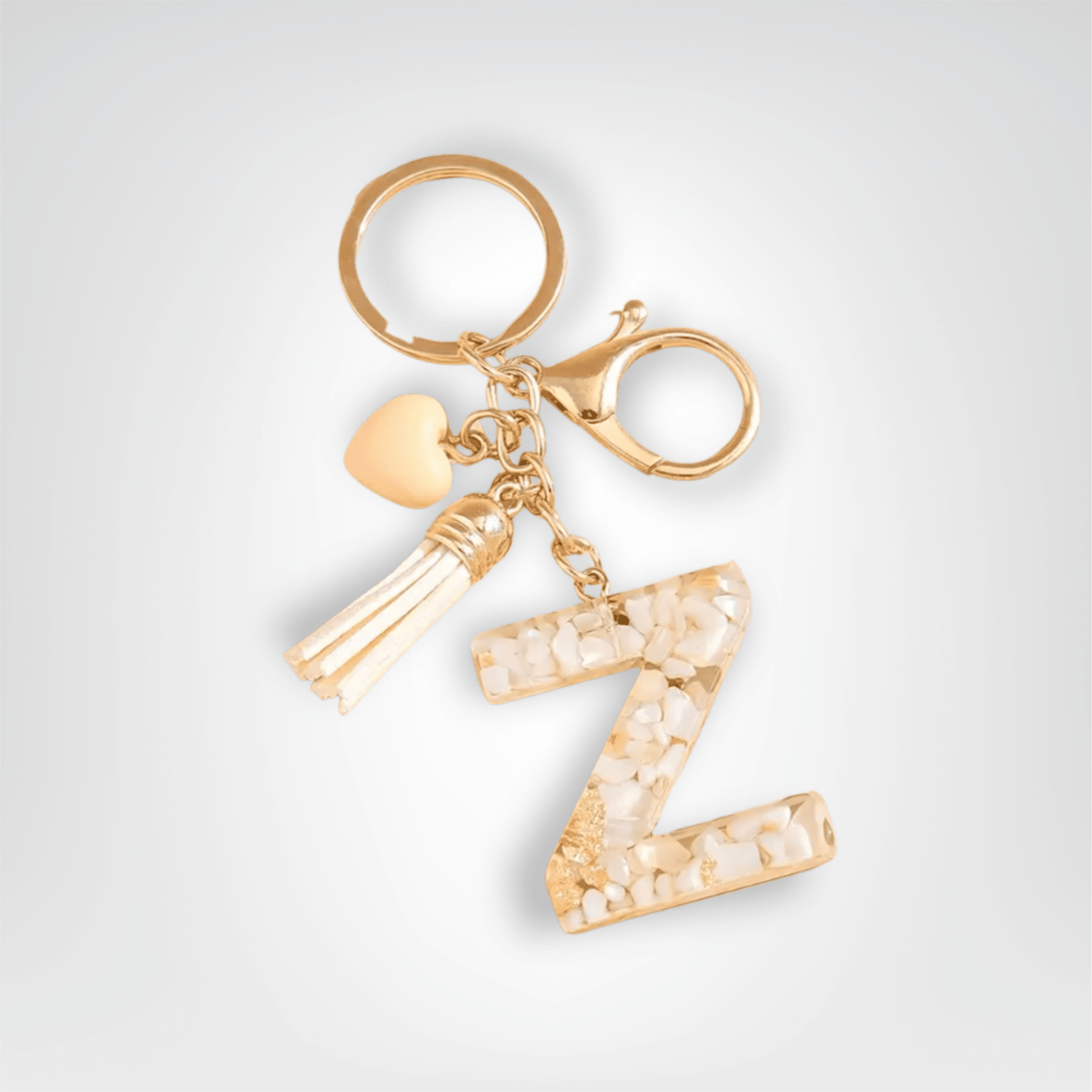 Porte - clés Bijoux <br> Lettre Z Cristal Doré - Doré