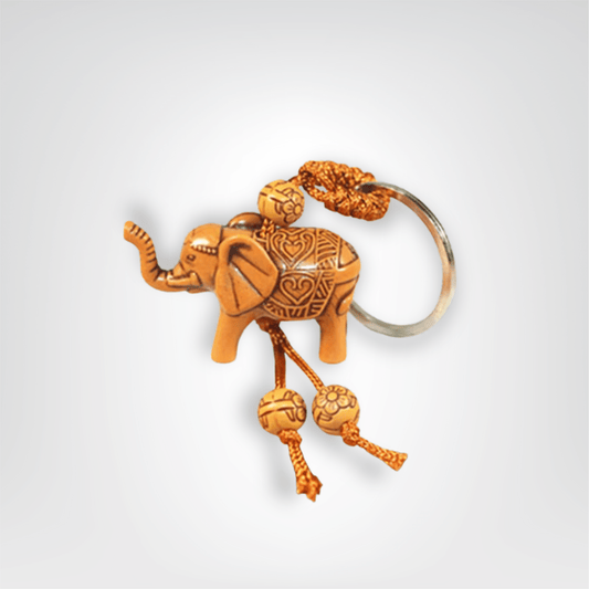 Porte - clés Bois <br> L’Éléphant Serein - Bois