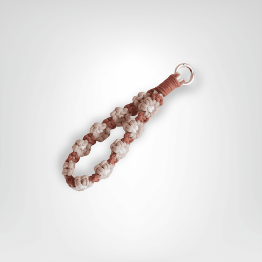 Porte - clés Bracelet <br> Le Macramé carmin - Macramé carmin