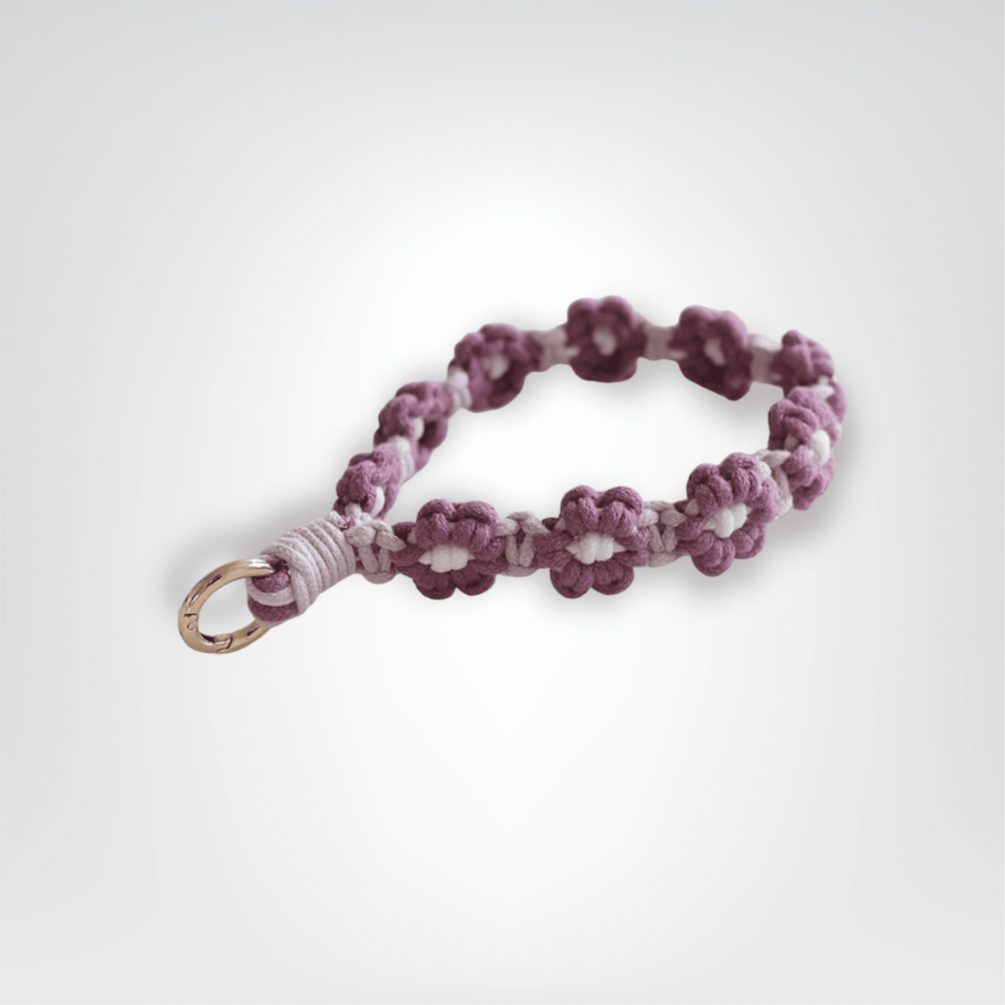 Porte - clés Bracelet <br> Le Macramé lavande - Macramé lavande