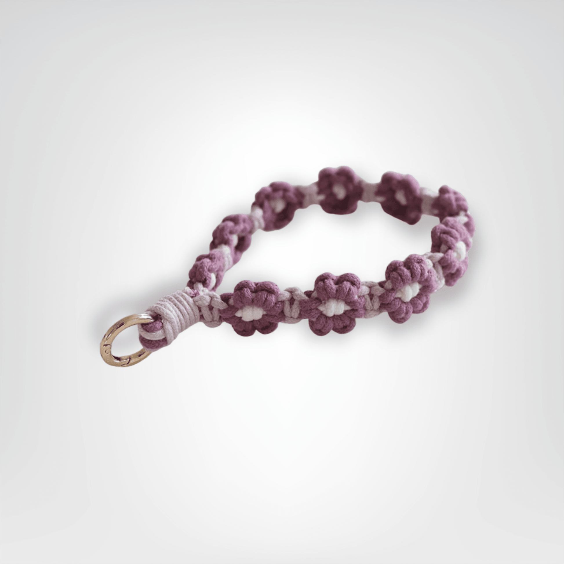 Porte - clés Bracelet <br> Le Macramé lavande - Macramé lavande