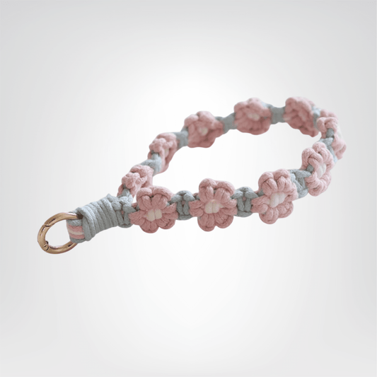 Porte - clés Bracelet <br> Le Macramé pastel - Macramé pastel