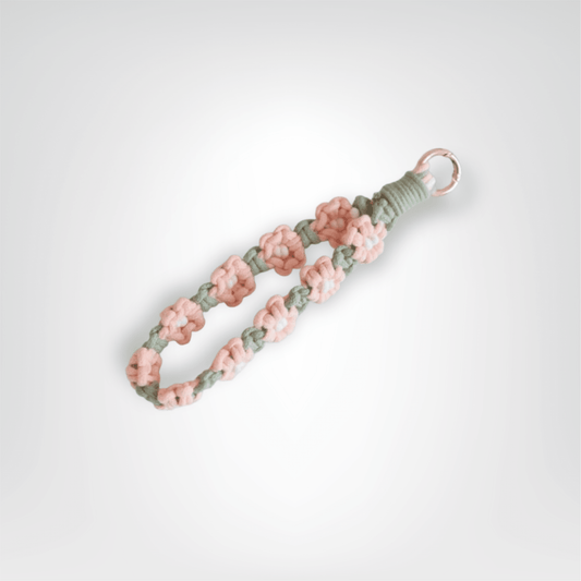 Porte - clés Bracelet <br> Le Macramé printanier - Macramé printanier