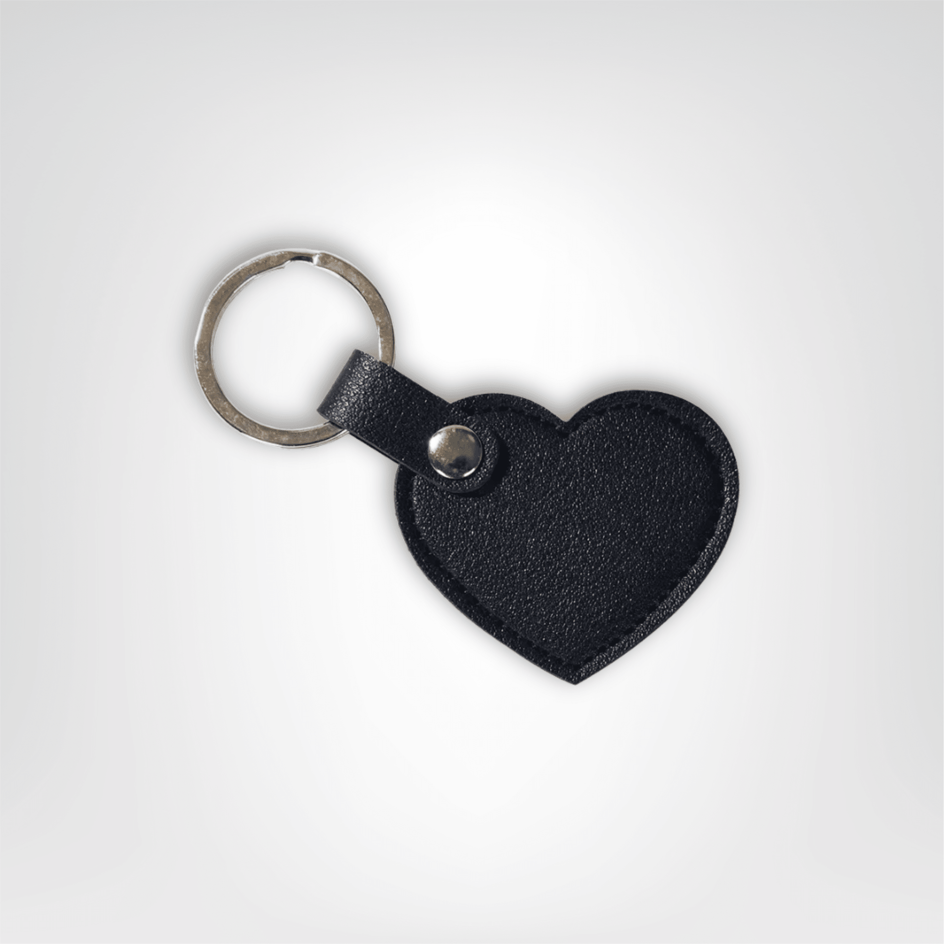 Porte - clés Cuir <br> Cœur Noir Solo - Noir