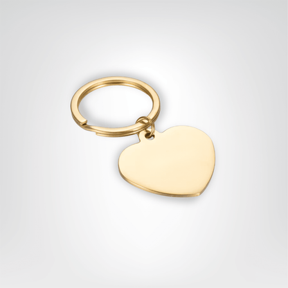 Porte - clés Métal <br> Collection Cœurs Solaires - Doré