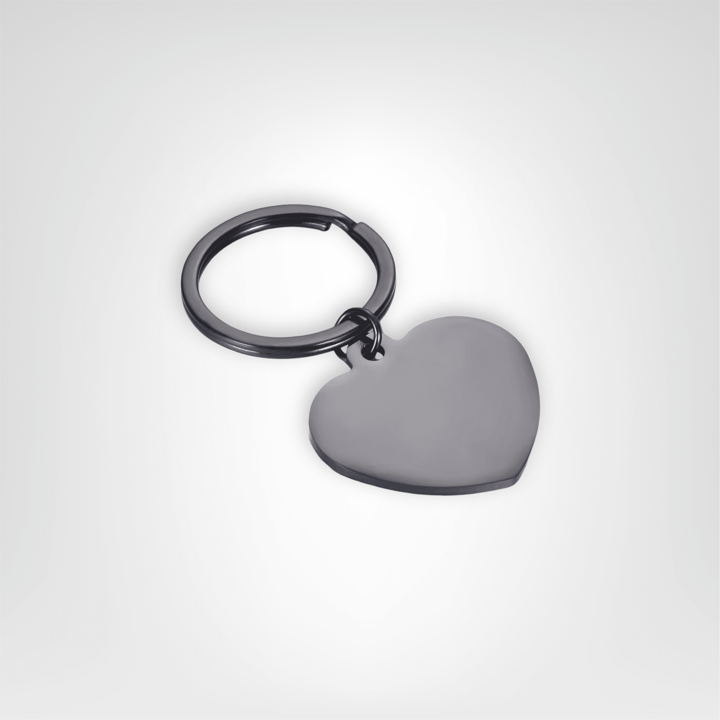 Porte - clés Métal <br> Le Cœur Noir Élégant - Noir