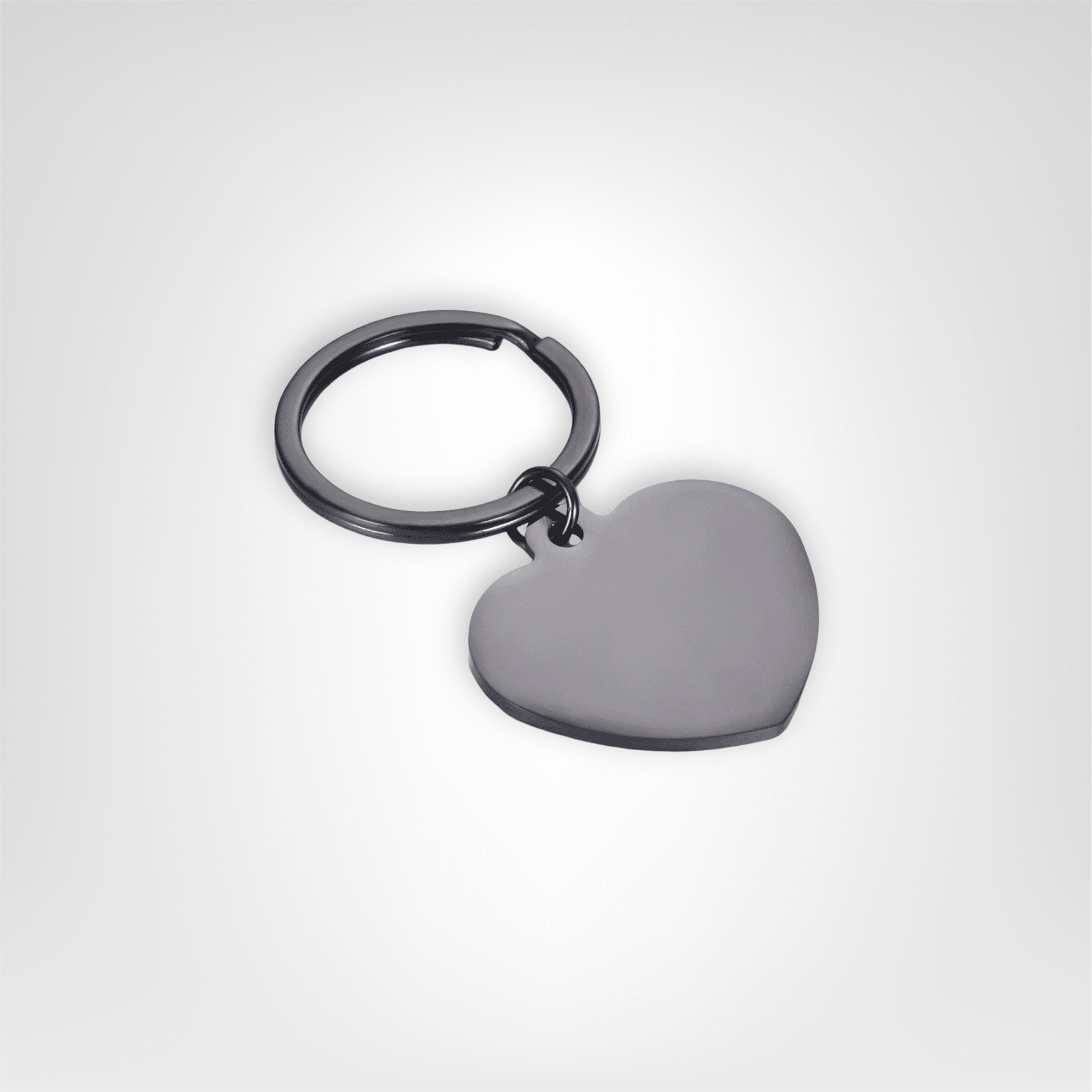 Porte - clés Métal <br> Le Cœur Noir Élégant - Noir