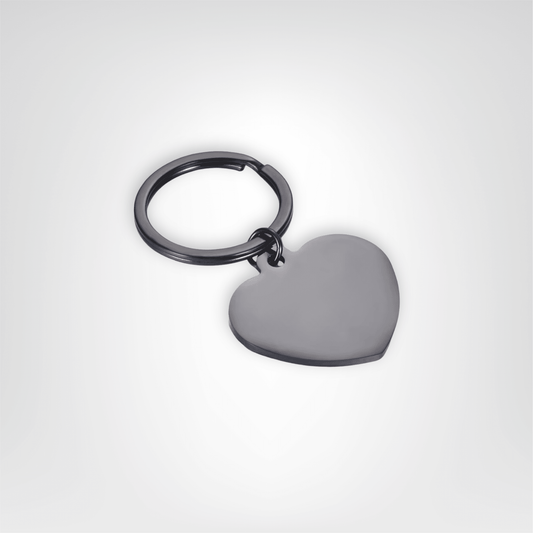 Porte - clés Métal <br> Le Cœur Noir Élégant - Noir