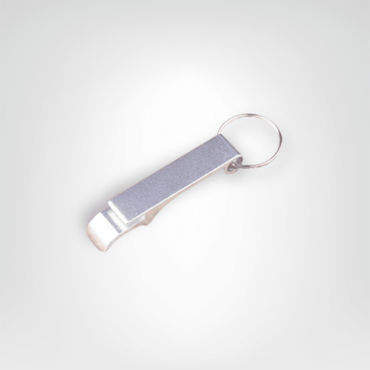 Porte - clés Métal <br> Le Décapsuleur Argenté Signature - Argent