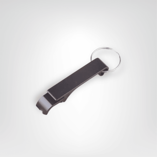 Porte - clés Métal <br> Le Décapsuleur Noir Signature - Noir