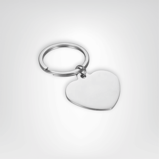 Porte - clés Métal <br> Lot de 4 Cœurs Argentés - Argent