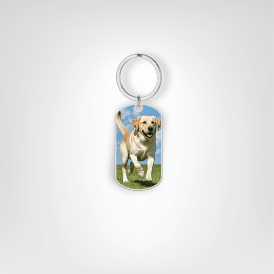 Porte - clés Métalliques <br> Le Médaillon Photo Élégant - Argenté