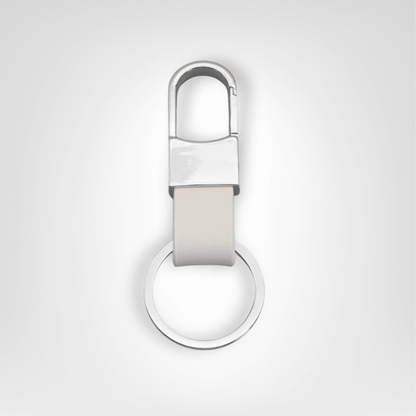 Porte - clés Mousqueton <br> Le Blanc Argenté - Blanc argenté