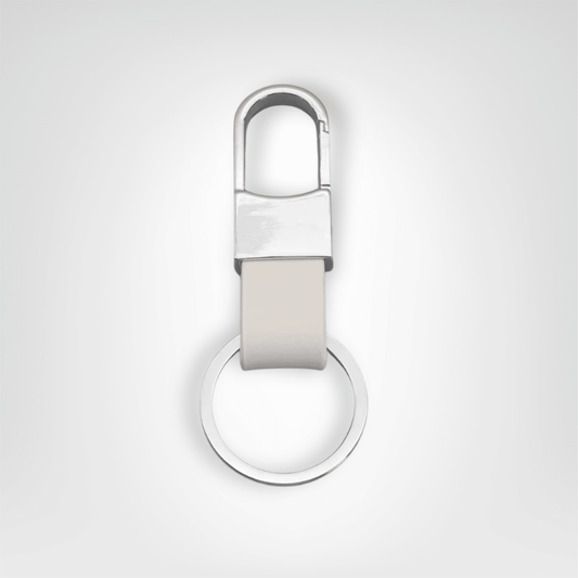 Porte - clés Mousqueton <br> Le Blanc Argenté - Blanc argenté