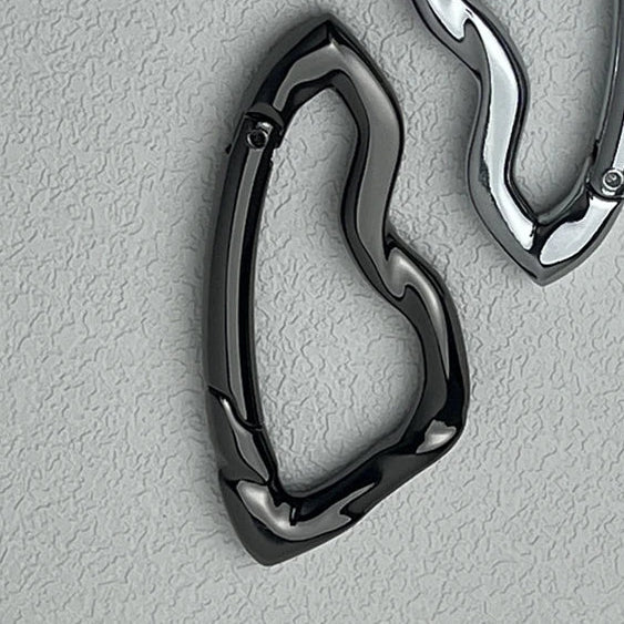 Porte - clés Mousqueton <br> Le Punk noir - Noir