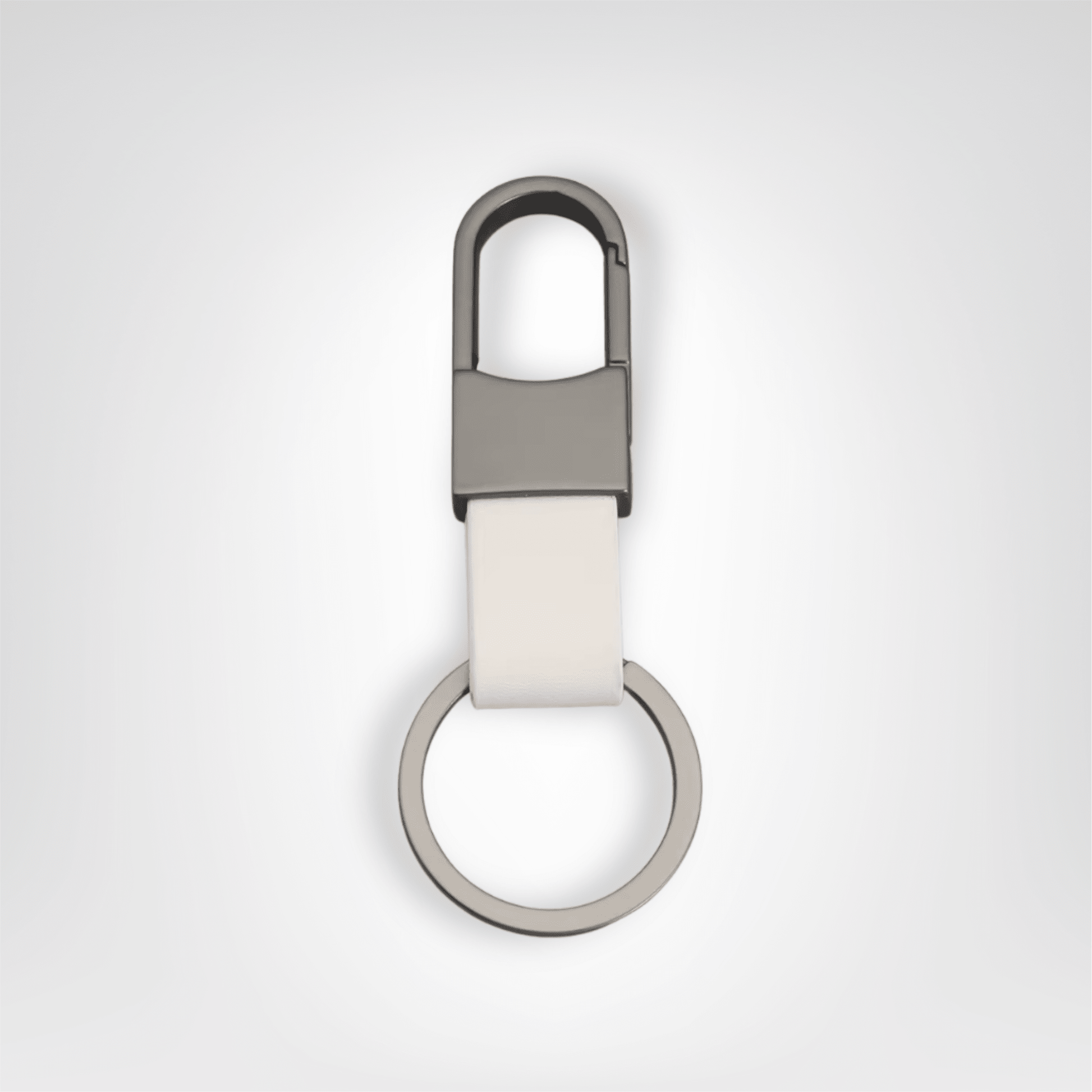 Porte - clés Mousqueton <br> L’Ébène Ivoire - Blanc