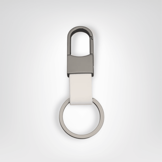 Porte - clés Mousqueton <br> L’Ébène Ivoire - Blanc