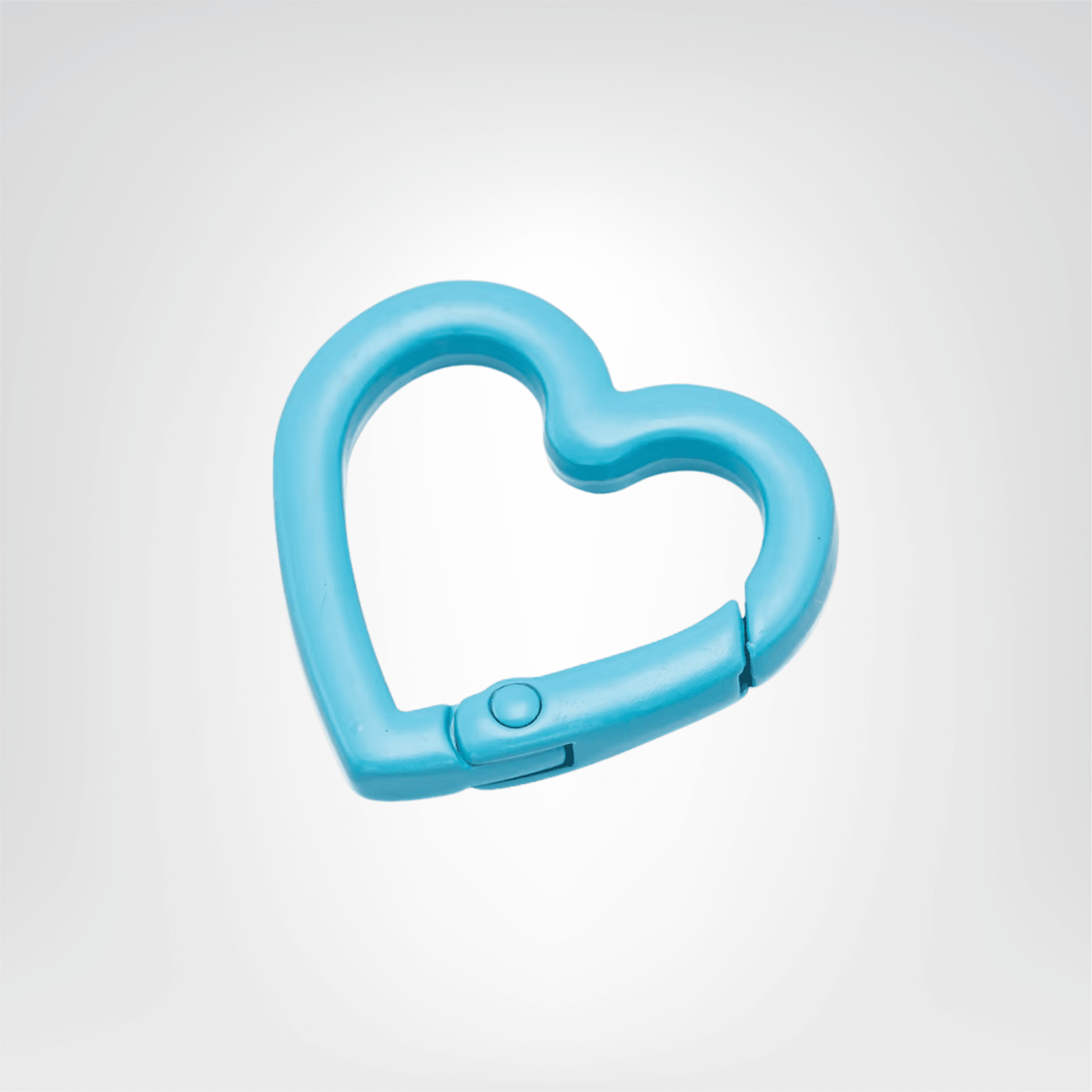 Porte - clés Mousquetons <br> Le Cœur Bleu Ciel (Lot de 5) - Bleu ciel