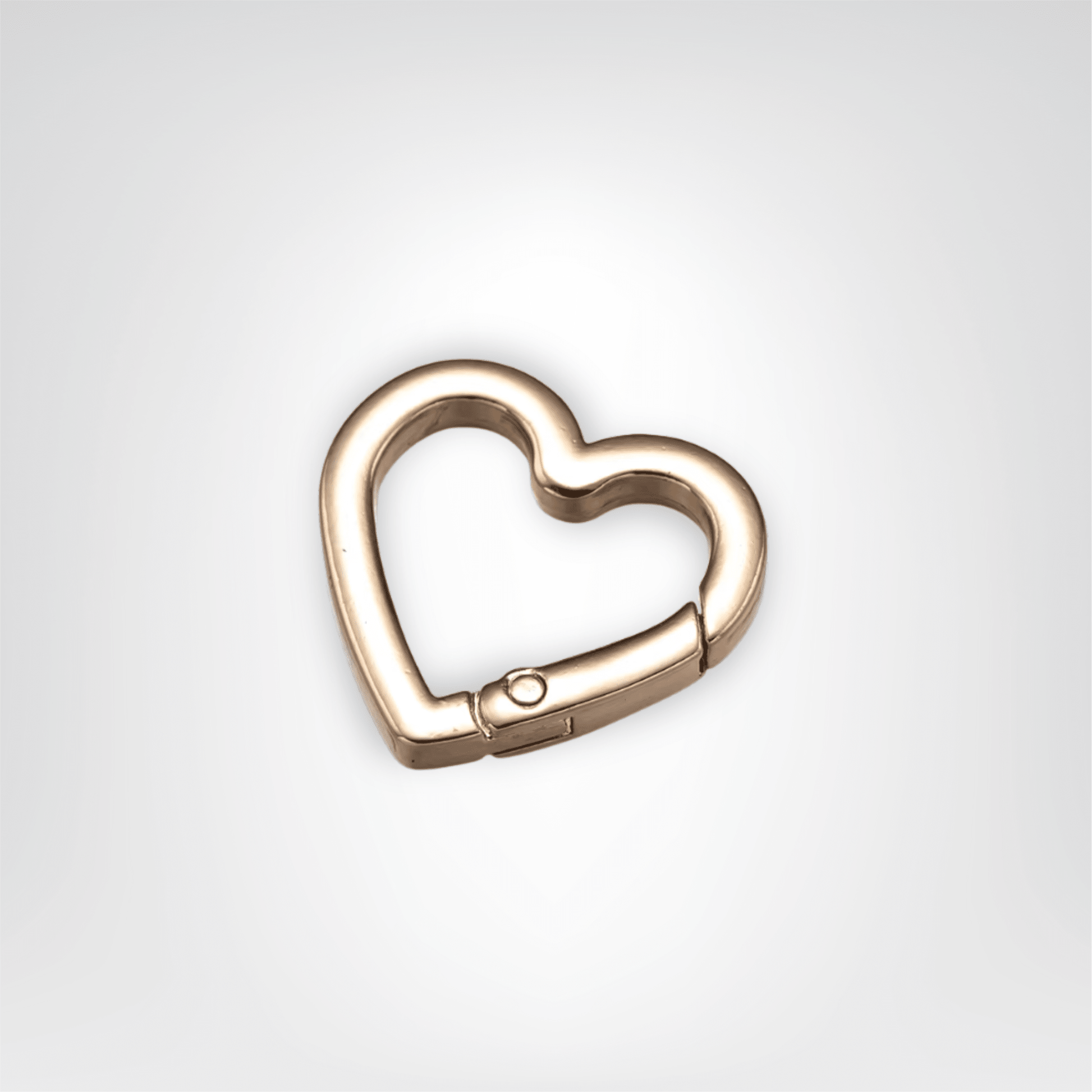 Porte - clés Mousquetons <br> Le Cœur Doré (Lot de 5) - Doré