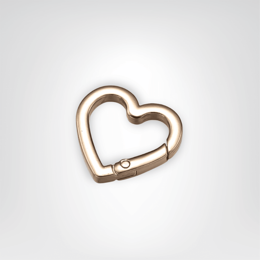 Porte - clés Mousquetons <br> Le Cœur Doré (Lot de 5) - Doré