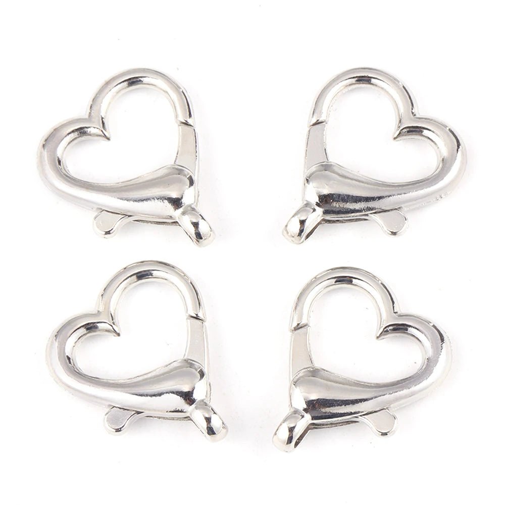 Porte - clés Mousquetons <br> Lot de 6 Métalliques Élégants - Argent