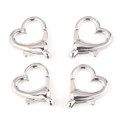 Porte - clés Mousquetons <br> Lot de 6 Métalliques Élégants - Argent