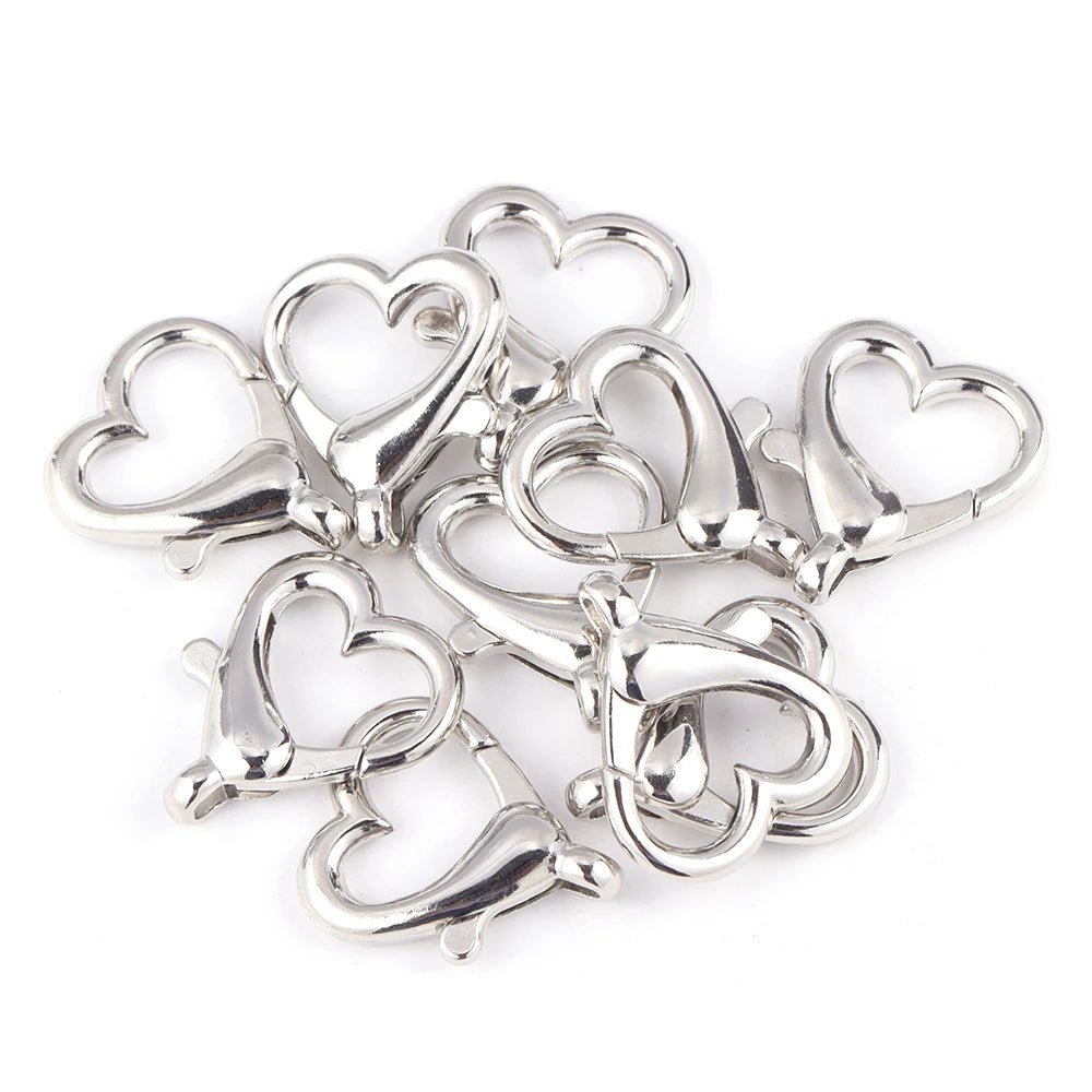 Porte - clés Mousquetons <br> Lot de 6 Métalliques Élégants - Argent