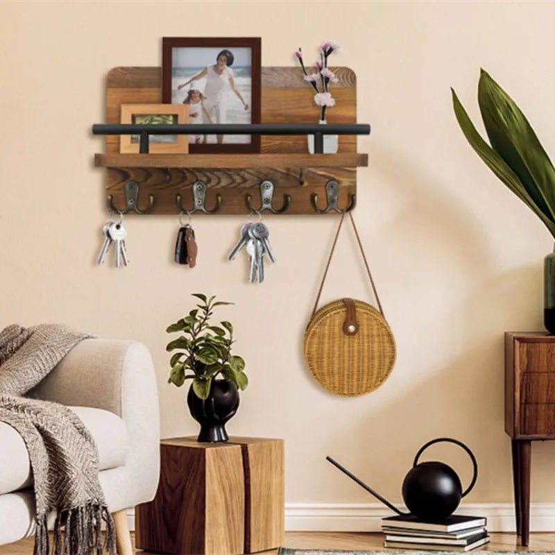 Porte - clés Mural <br> Le Range - lettres bois foncé - Bois foncé