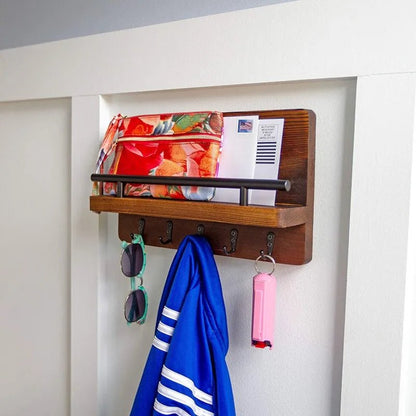 Porte - clés Mural <br> Le Range - lettres bois foncé - Bois foncé