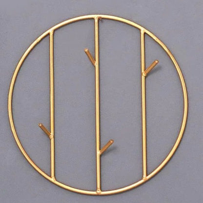 Porte - clés Muraux <br> Le Cercle Doré Moderne - Doré